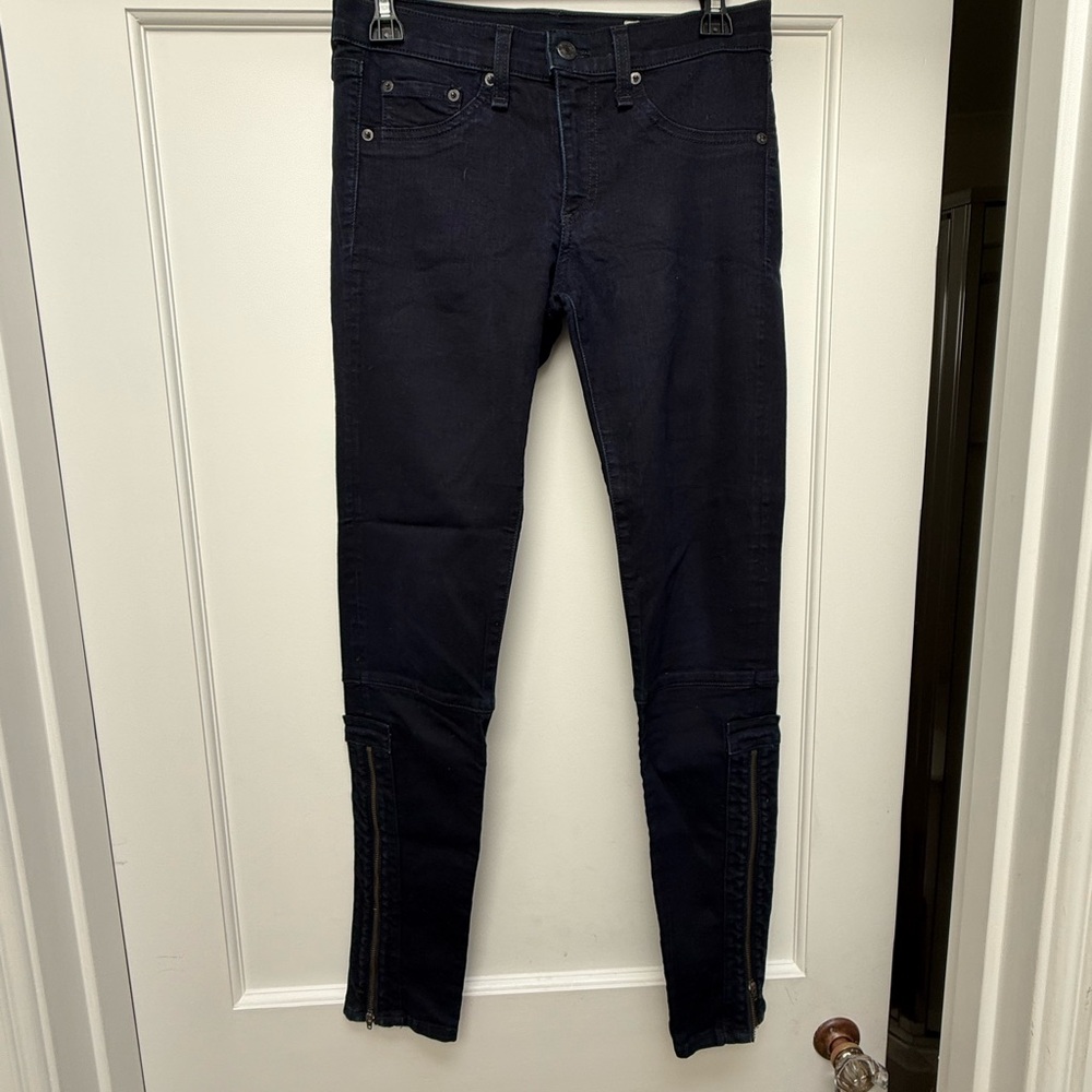 Rag & Bone skinny jeans zipper detail size 27
